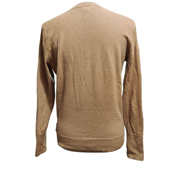 Merona M Cardigan Tan Button Front Leopard Animal Print Sweater Long Sleeve Cute - Picture 5 of 8